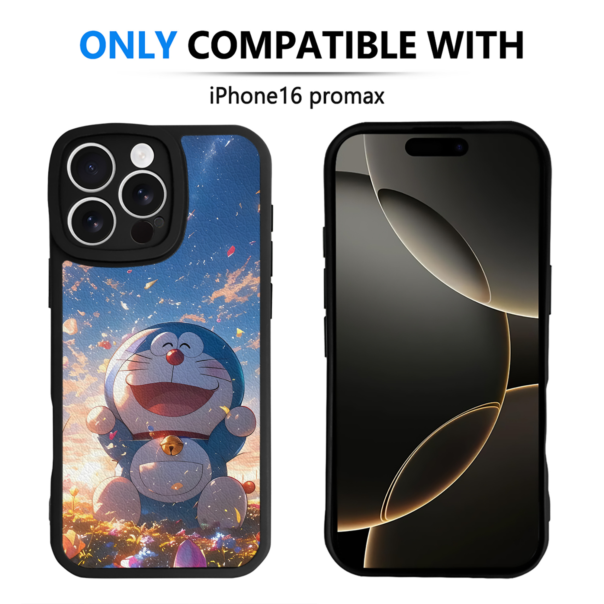 （画像用） ドラえもん Doraemon 【iPhone 16シリーズ対応】シリコンスマホケース（レザー調） 材質：シリコン